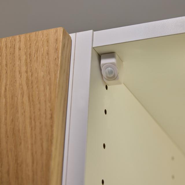 PIR-Sensor mit Halterung - 1 Kopf, Weiß