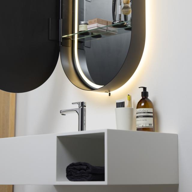 Oval Spiegelschrank 500x900 mm